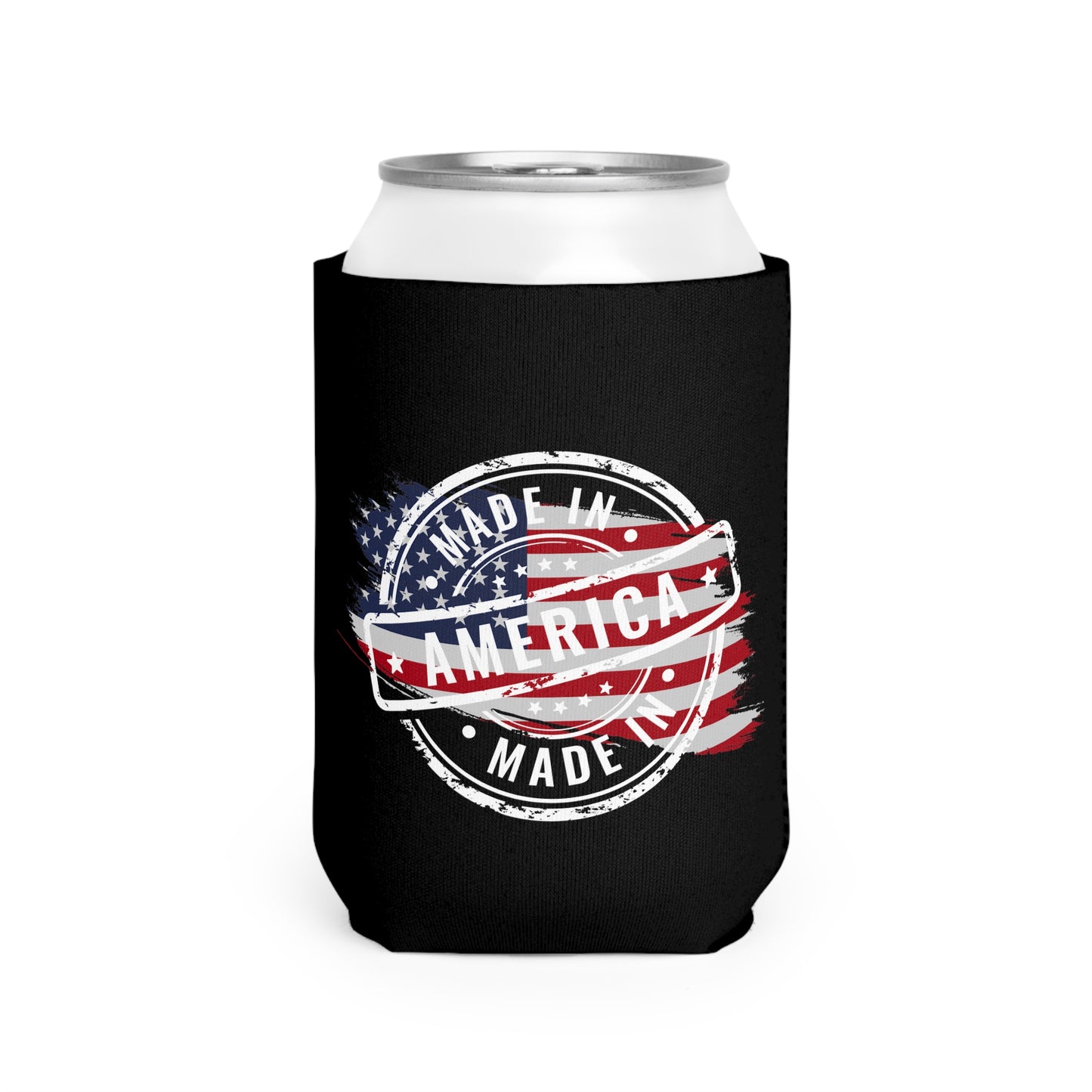Patriotic Can Cooler Sleeve - Made In America Design