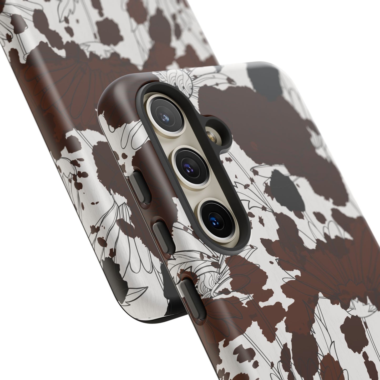 Cow Print Floral Phone Case