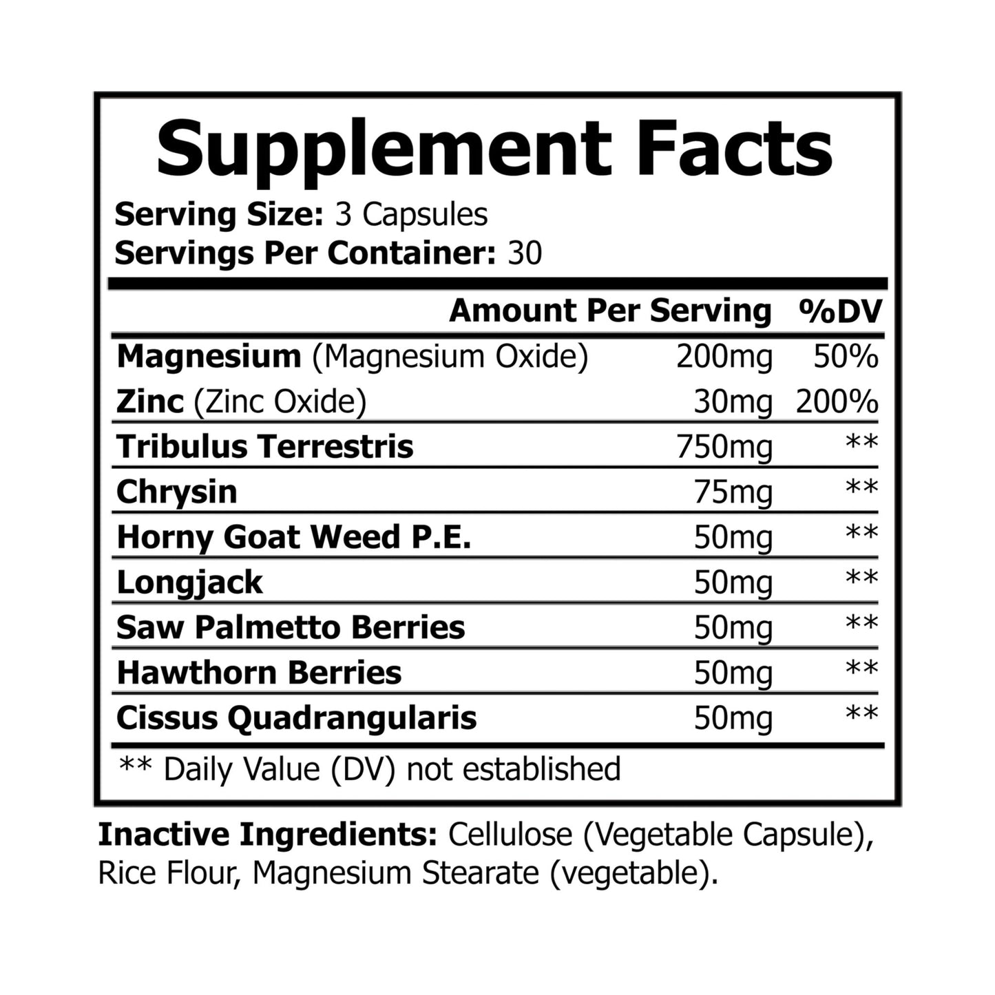 Nature's Bitch Supplements- Magnesium Zinc Supplement (90 Capsules)