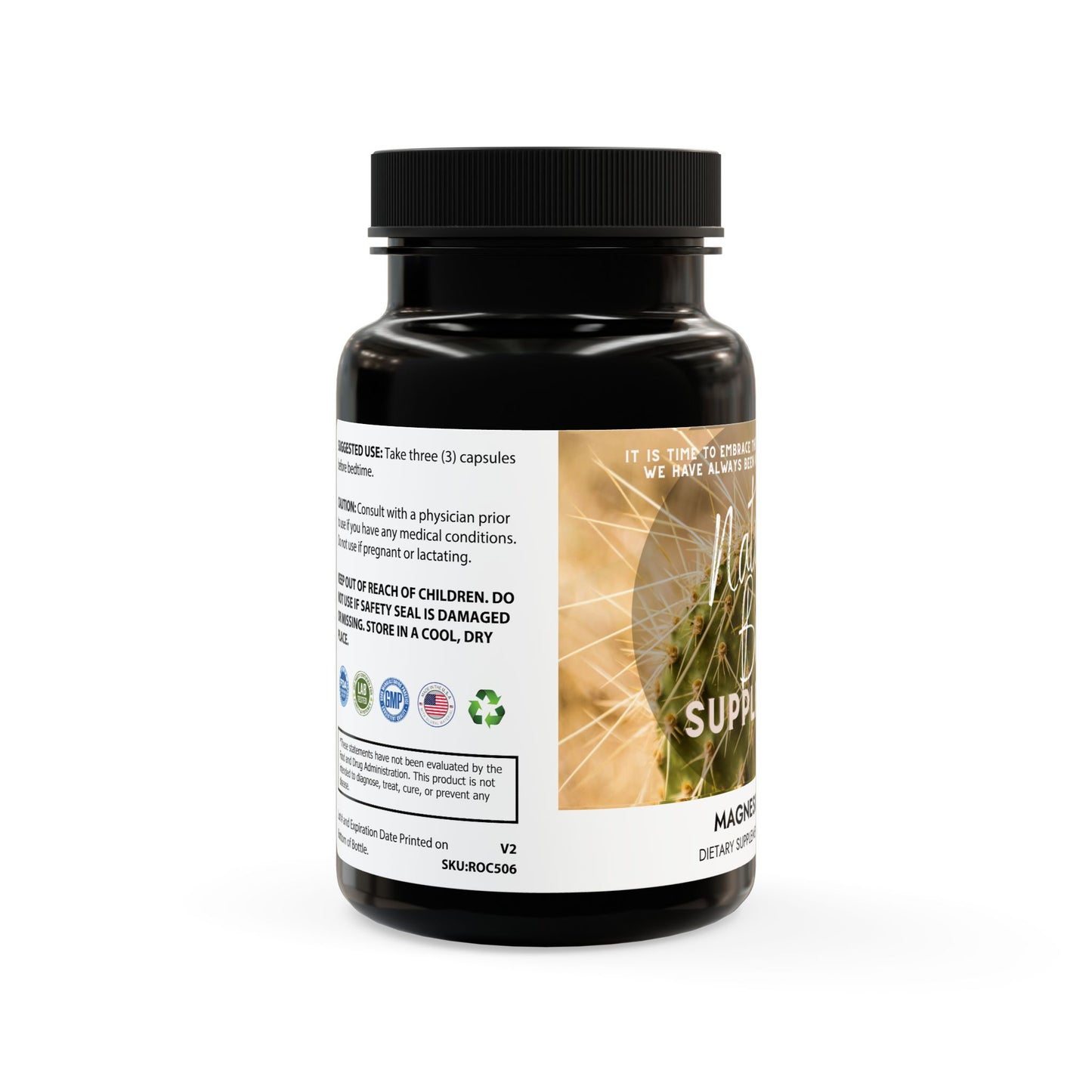 Nature's Bitch Supplements- Magnesium Zinc Supplement (90 Capsules)