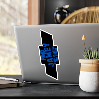 Custom Kiss-Cut Vinyl Decals - Help Find Jamey