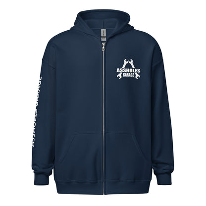 Assholes Garage Zip Hoodie