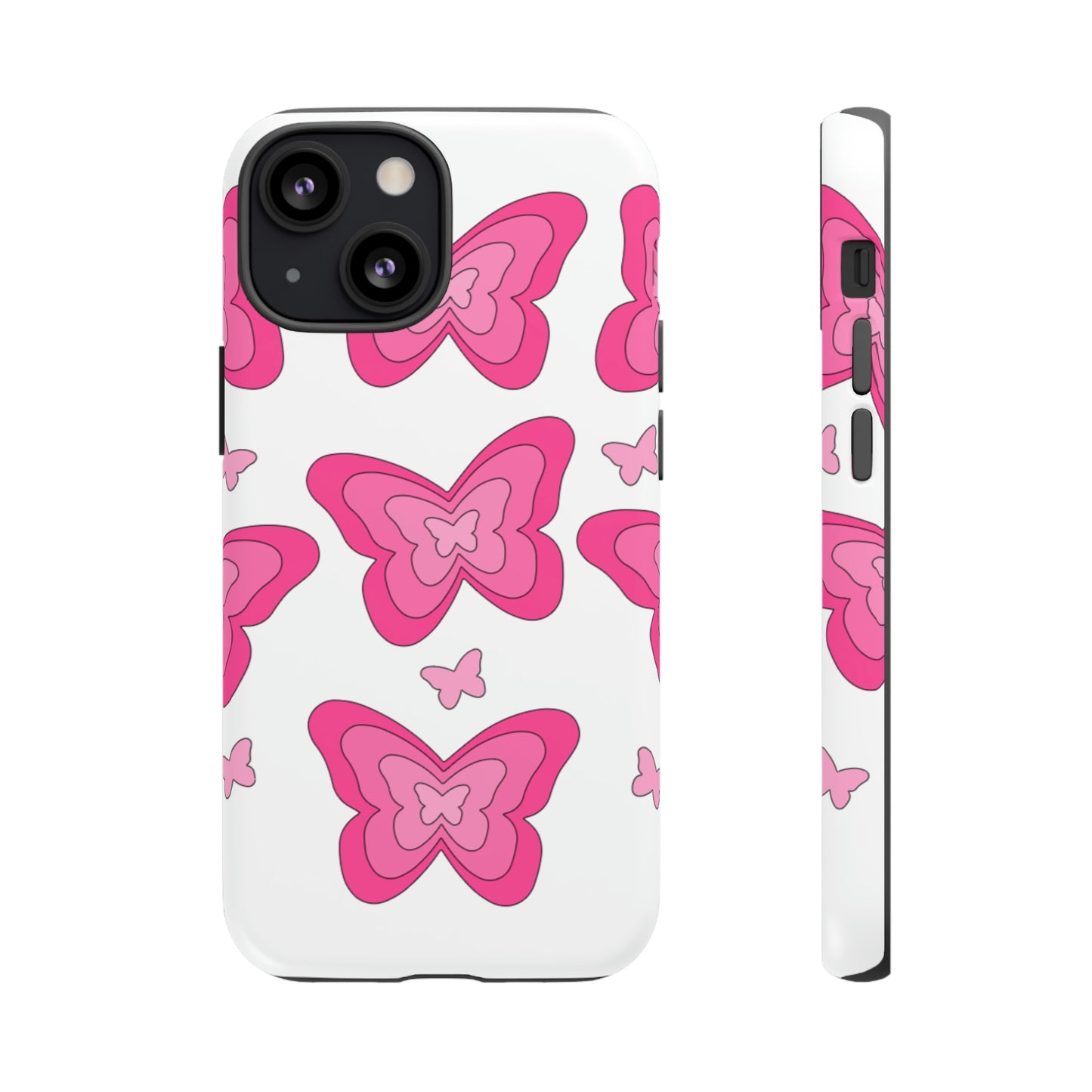 Pink Butterfly Tough Phone Cases