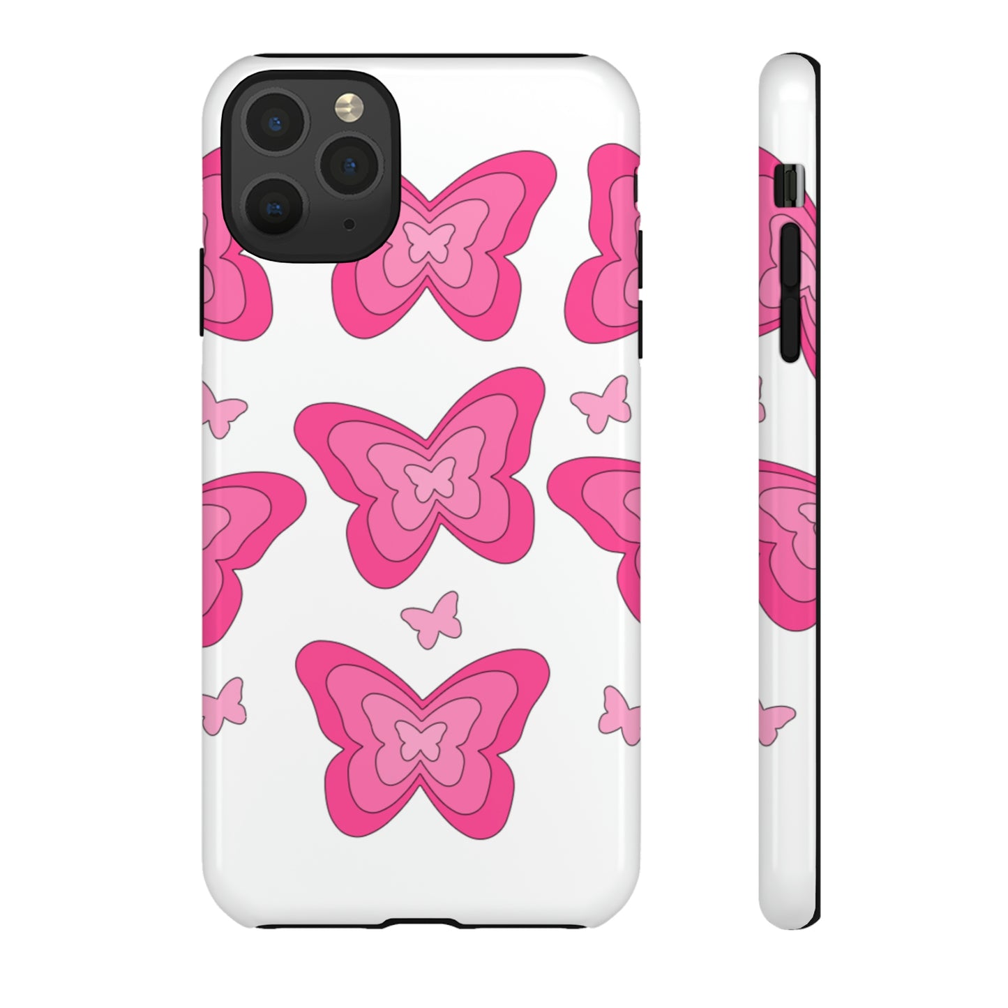 Pink Butterfly Tough Phone Cases