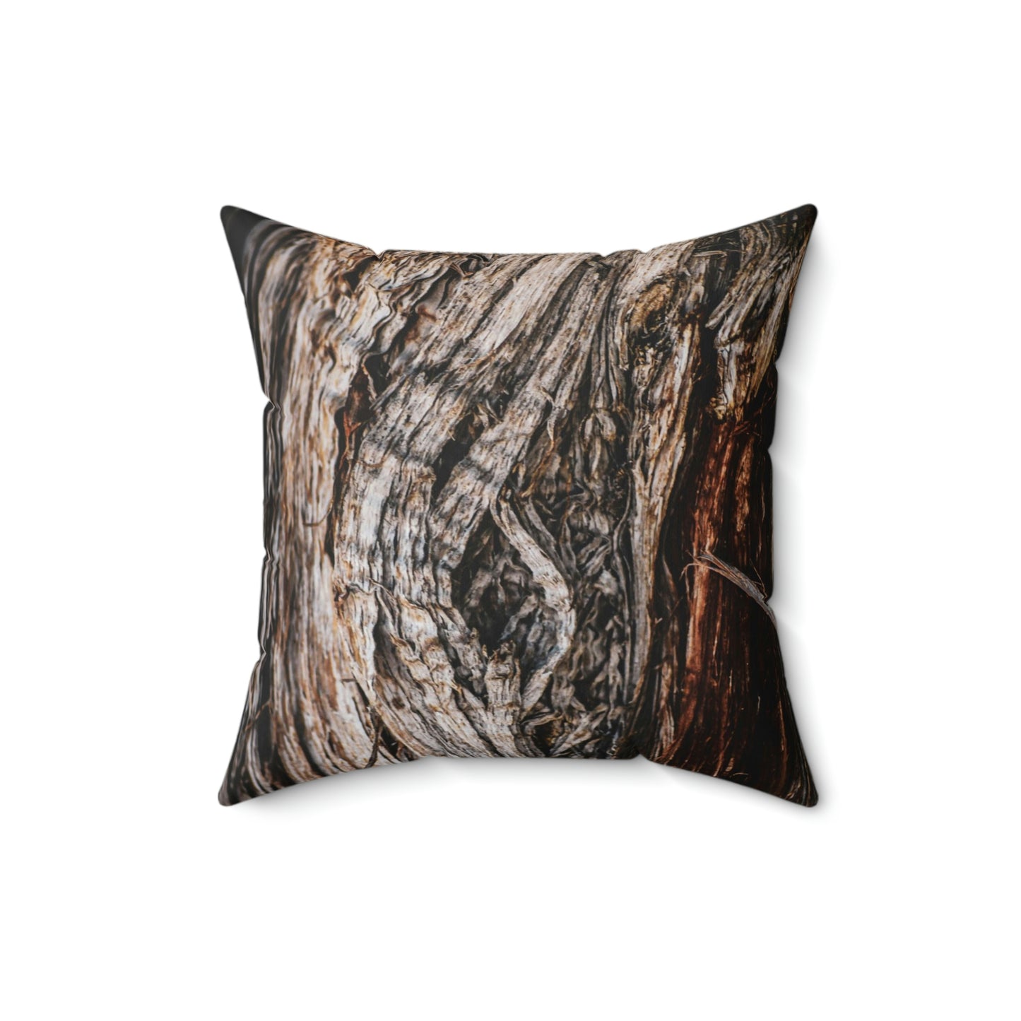 Moab Tree Bark Spun Polyester Square Pillow