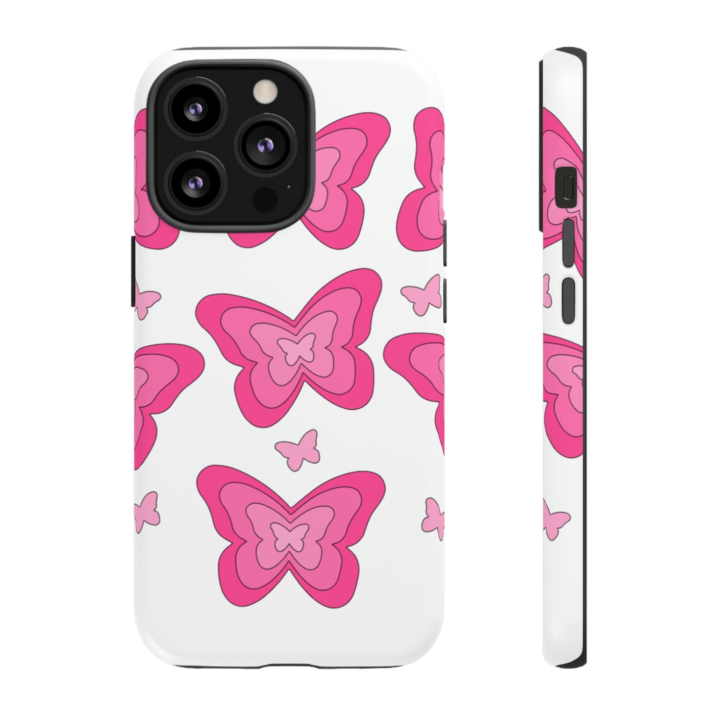 Pink Butterfly Tough Phone Cases