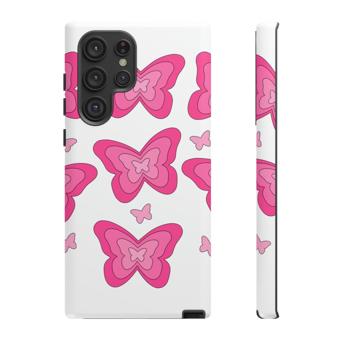 Pink Butterfly Tough Phone Cases