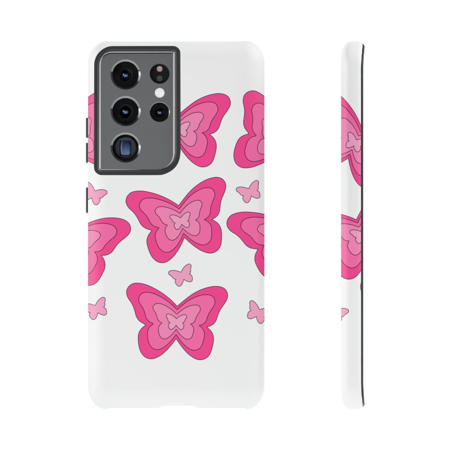 Pink Butterfly Tough Phone Cases