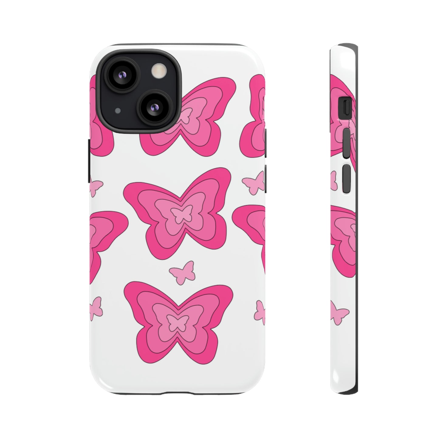 Pink Butterfly Tough Phone Cases