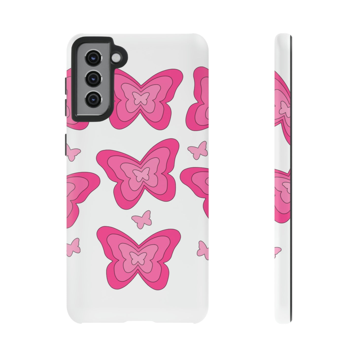 Pink Butterfly Tough Phone Cases