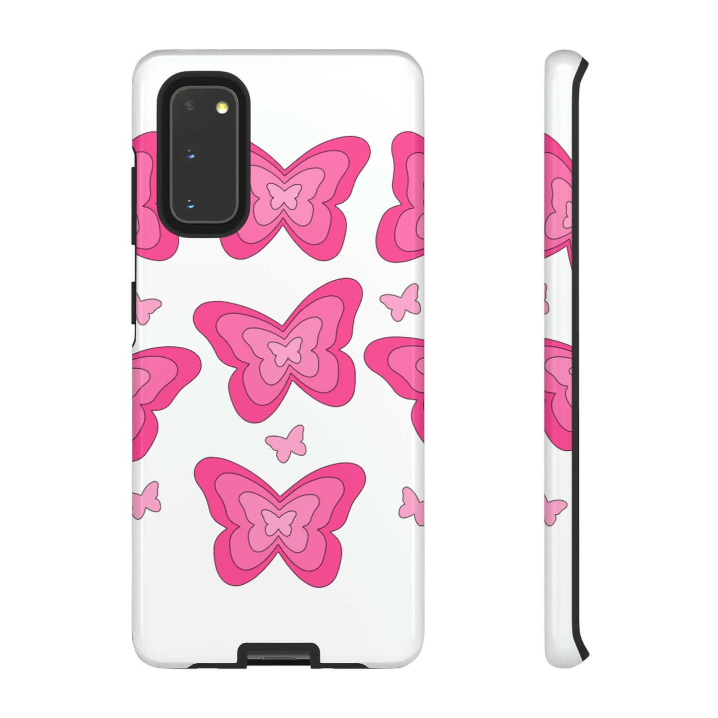 Pink Butterfly Tough Phone Cases