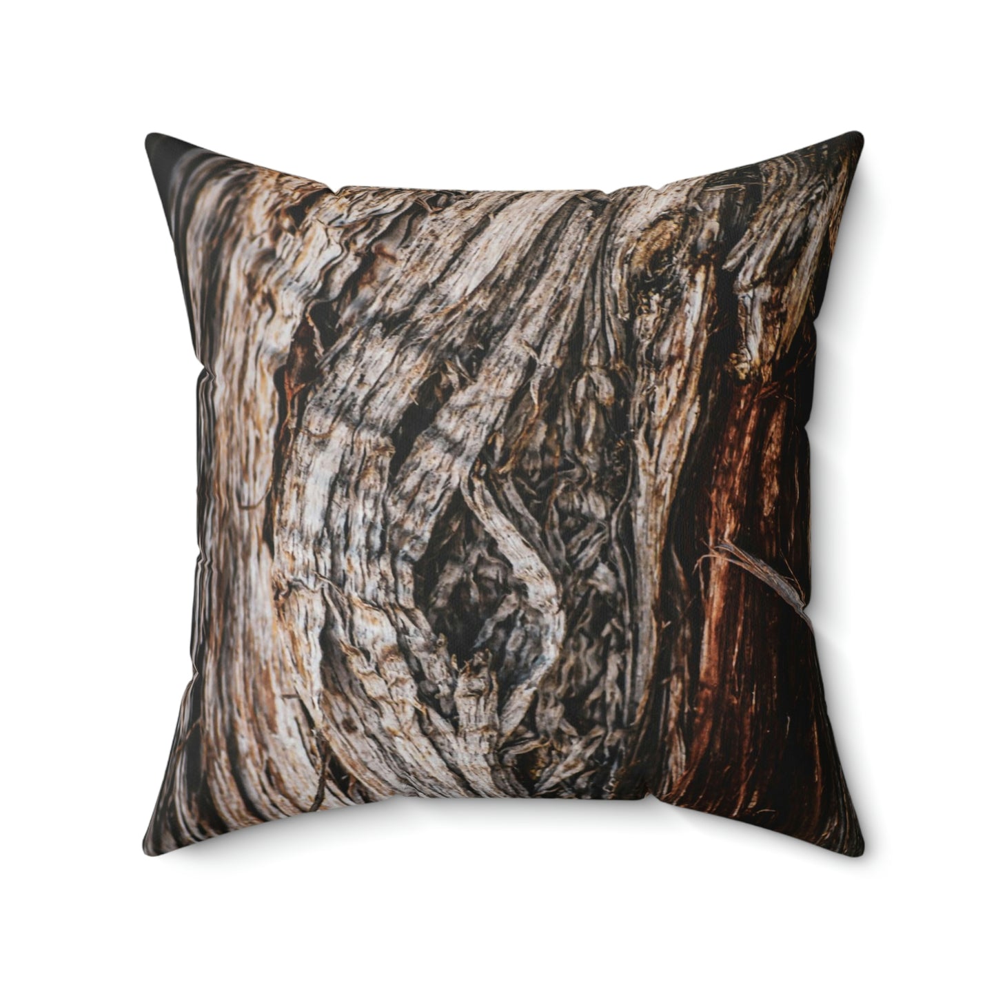 Moab Tree Bark Spun Polyester Square Pillow