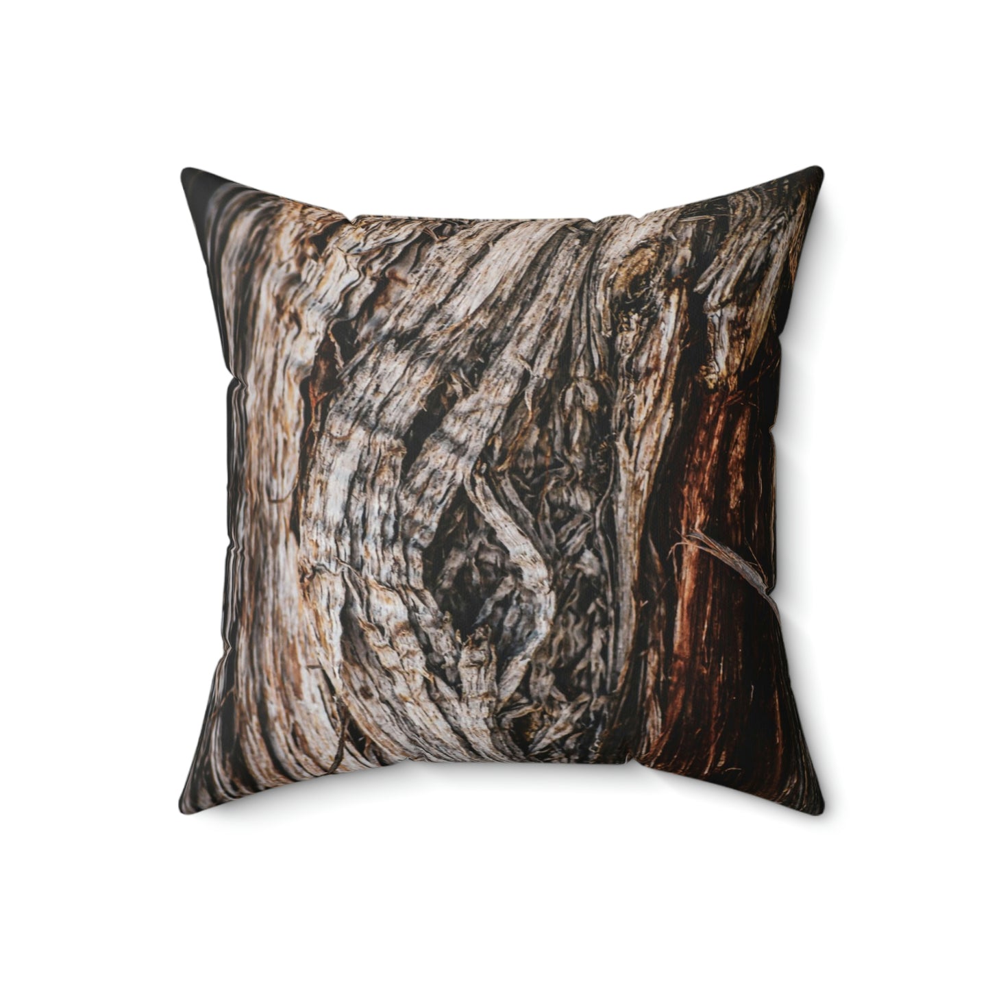 Moab Tree Bark Spun Polyester Square Pillow