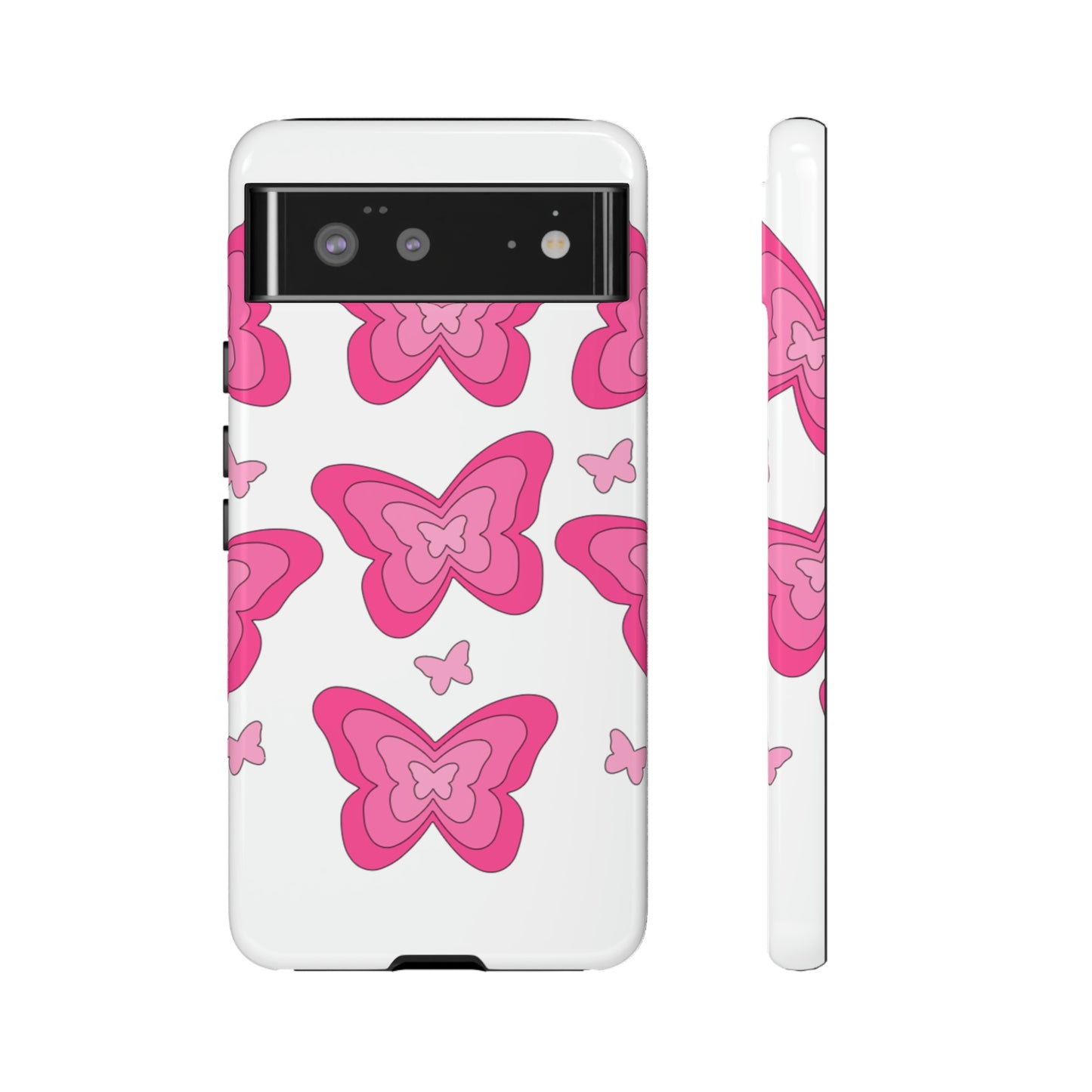 Pink Butterfly Tough Phone Cases