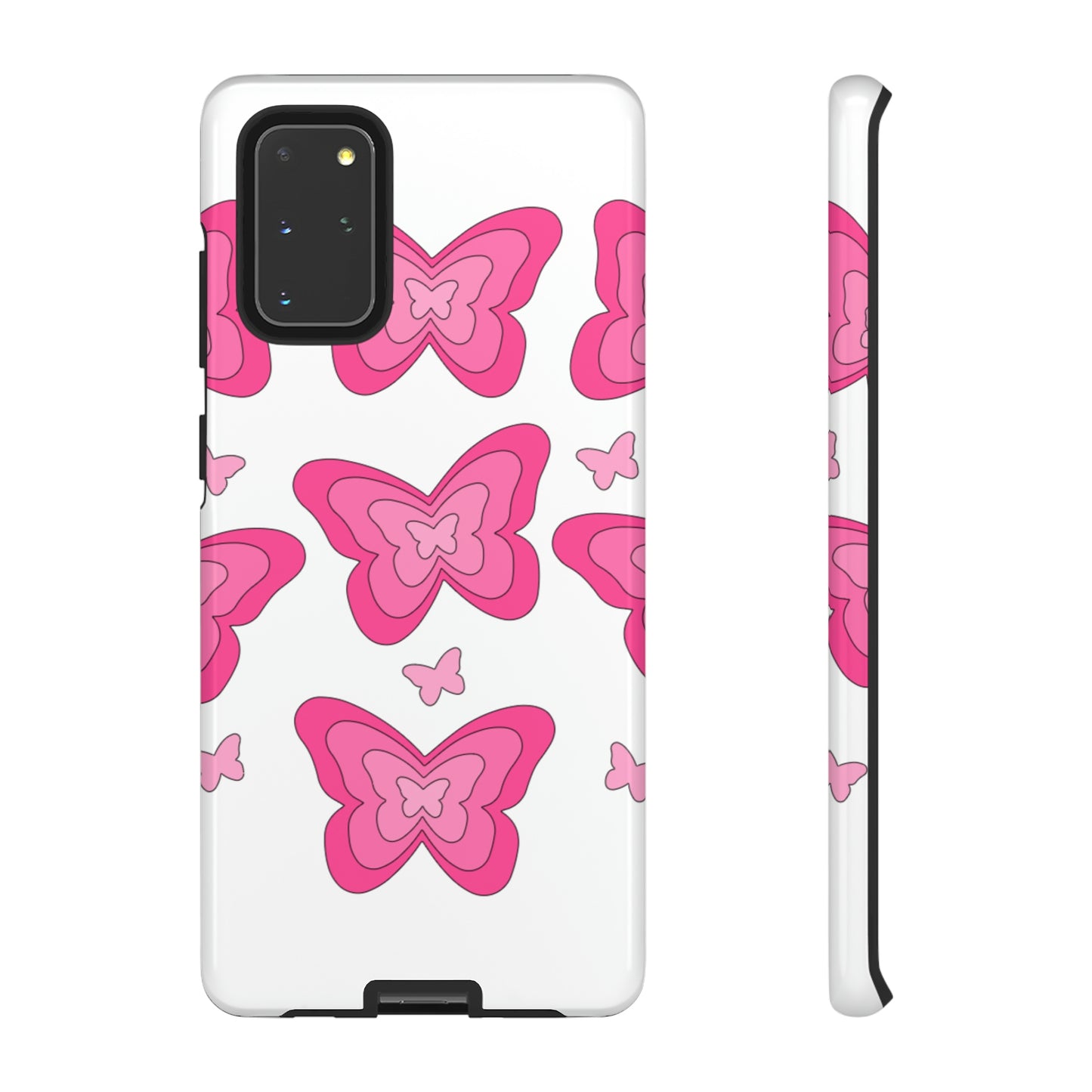 Pink Butterfly Tough Phone Cases