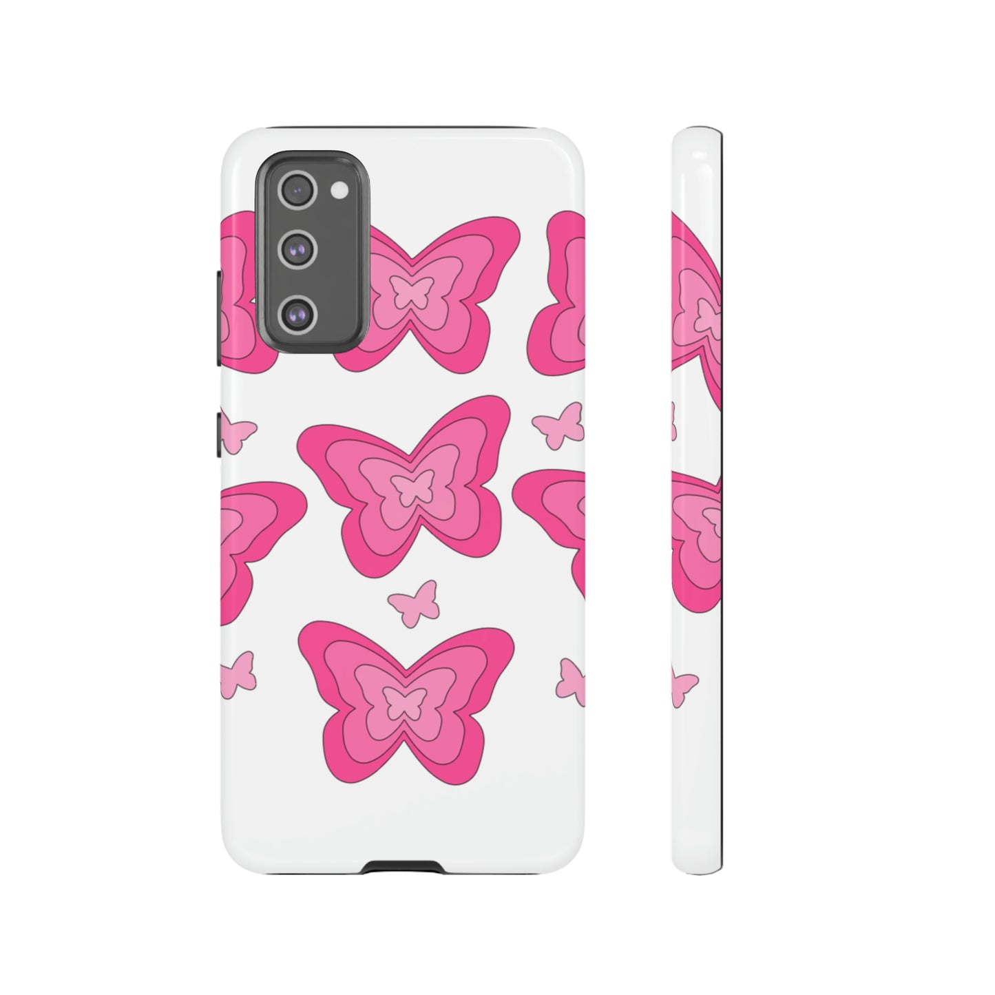 Pink Butterfly Tough Phone Cases