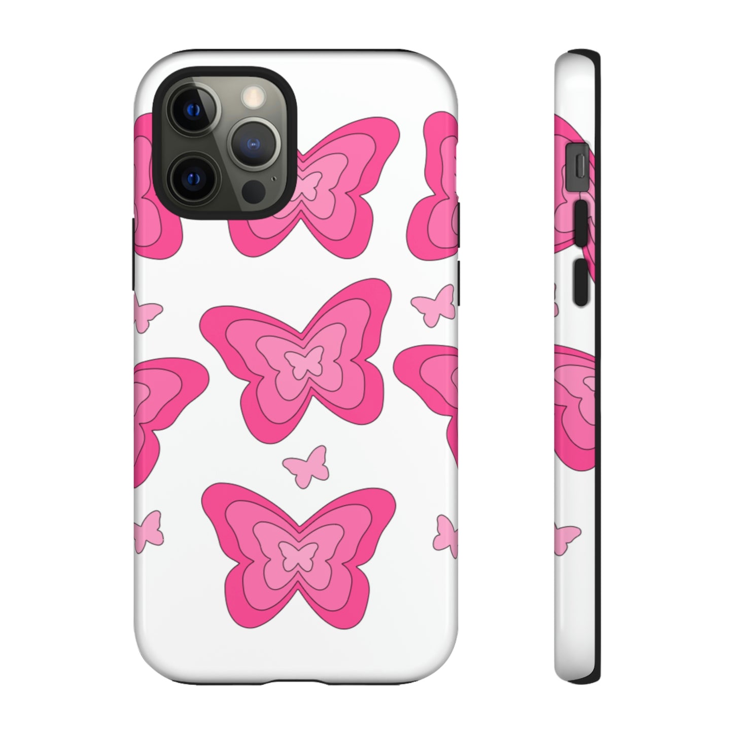 Pink Butterfly Tough Phone Cases