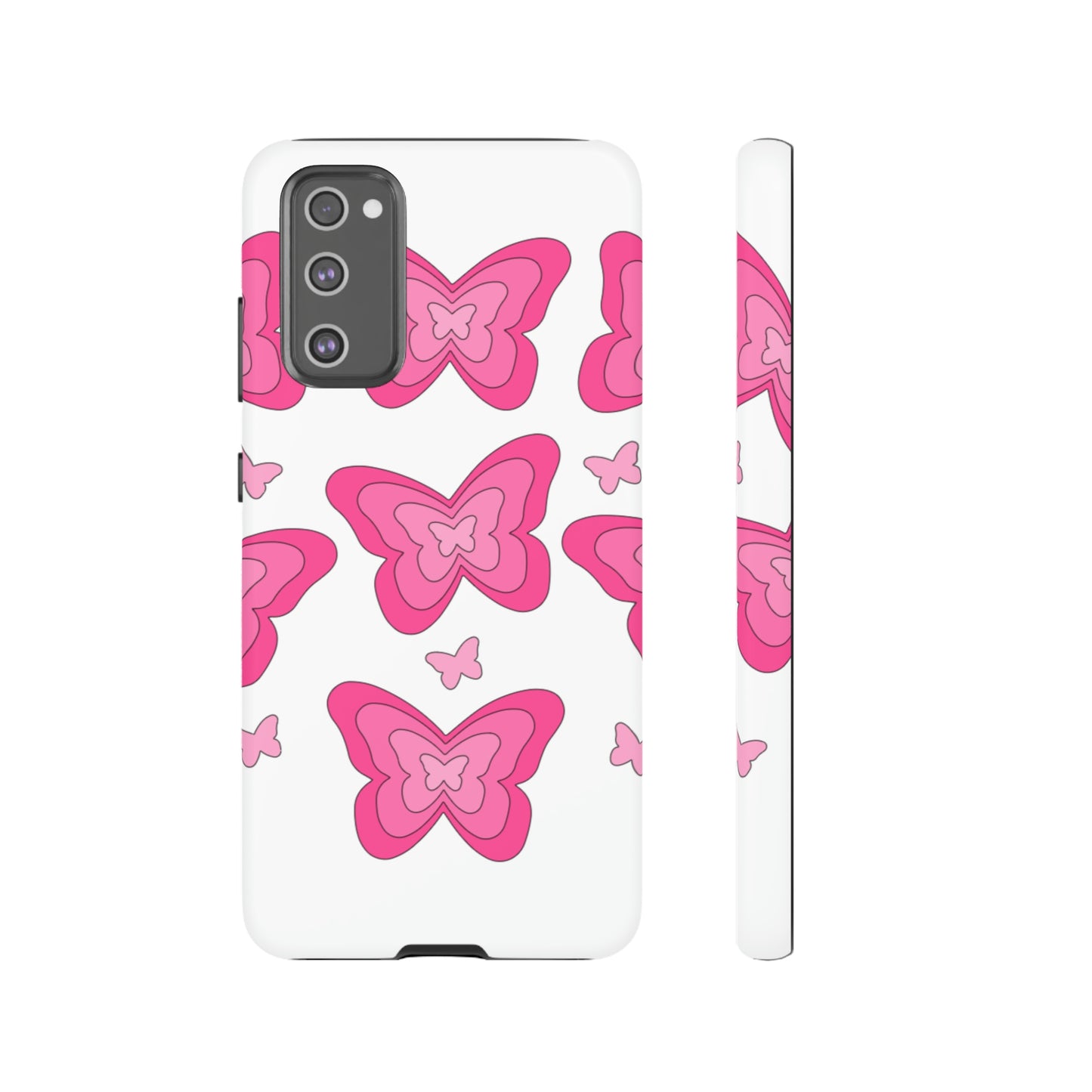 Pink Butterfly Tough Phone Cases