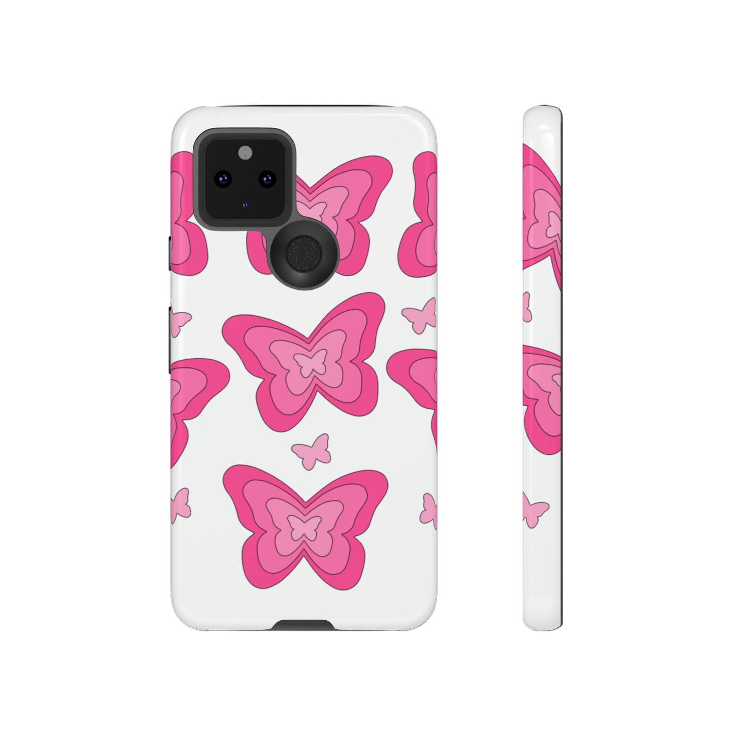 Pink Butterfly Tough Phone Cases