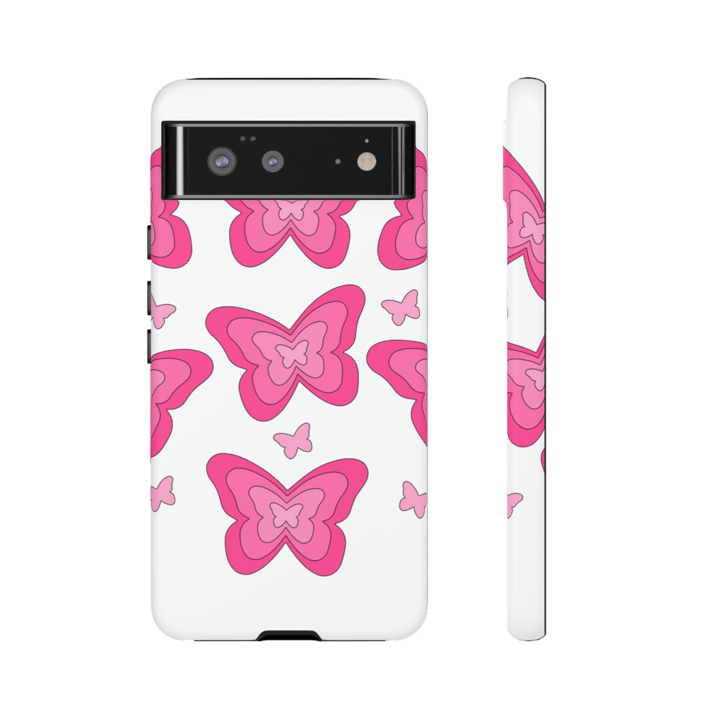 Pink Butterfly Tough Phone Cases