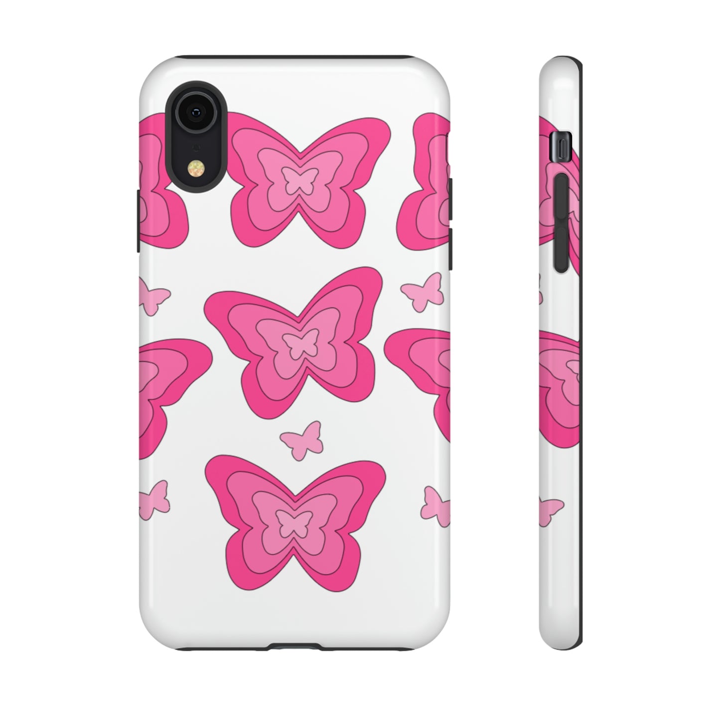 Pink Butterfly Tough Phone Cases