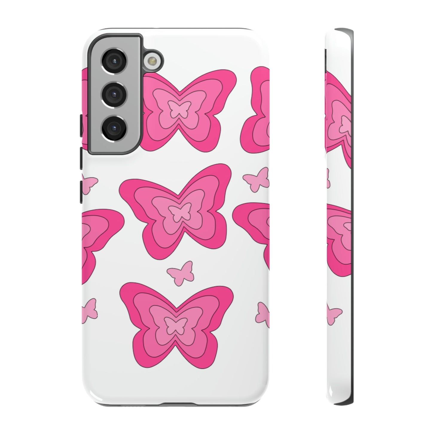 Pink Butterfly Tough Phone Cases