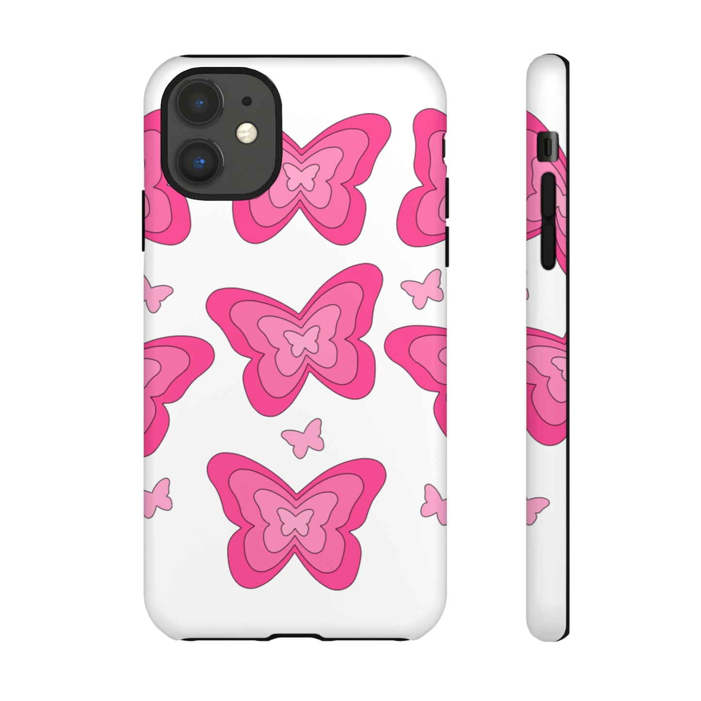 Pink Butterfly Tough Phone Cases