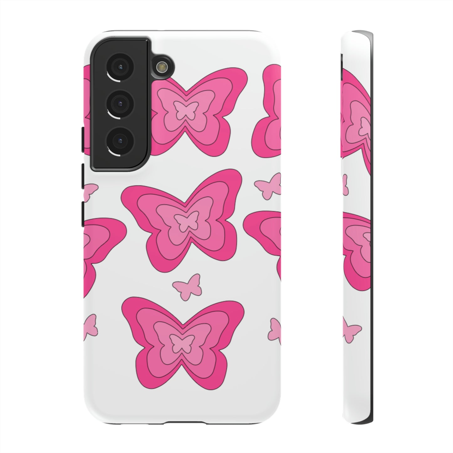 Pink Butterfly Tough Phone Cases