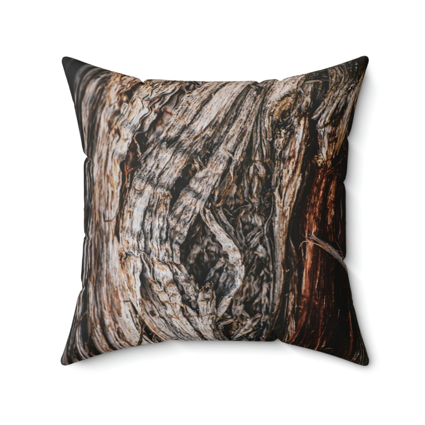 Moab Tree Bark Spun Polyester Square Pillow