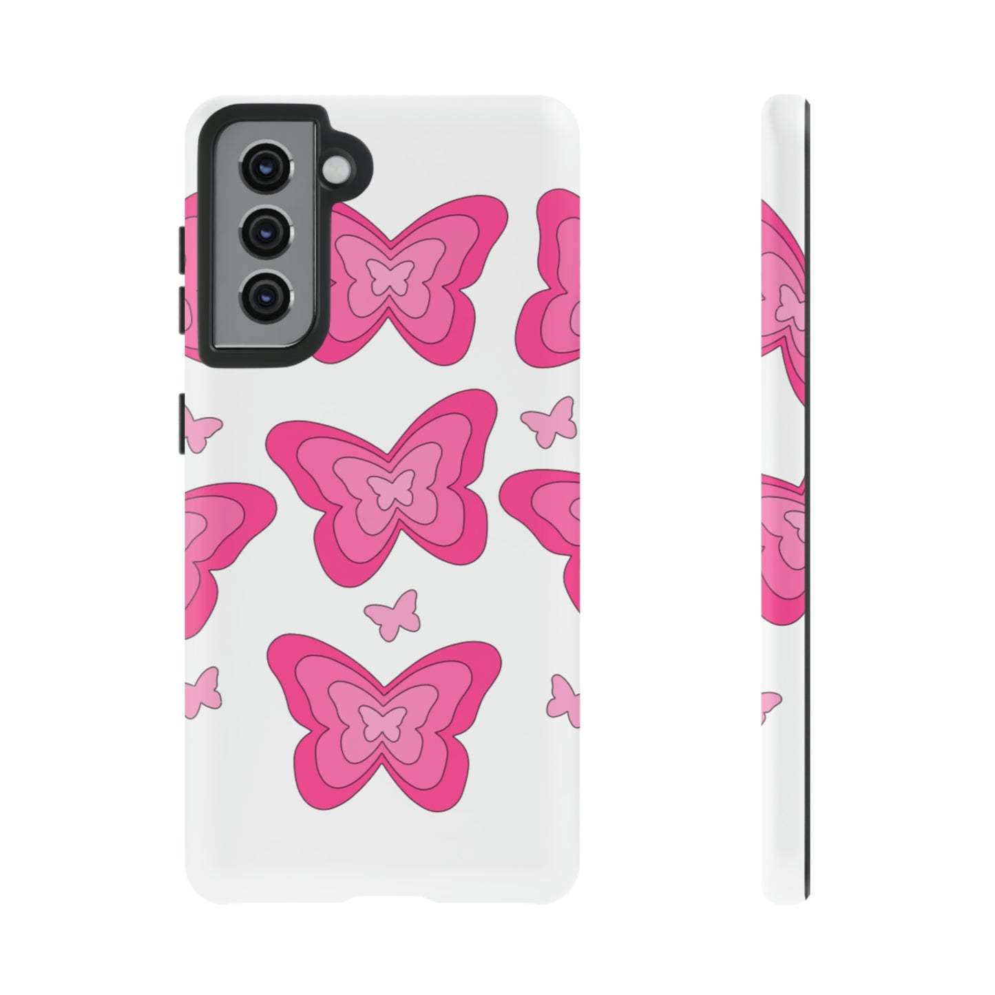 Pink Butterfly Tough Phone Cases