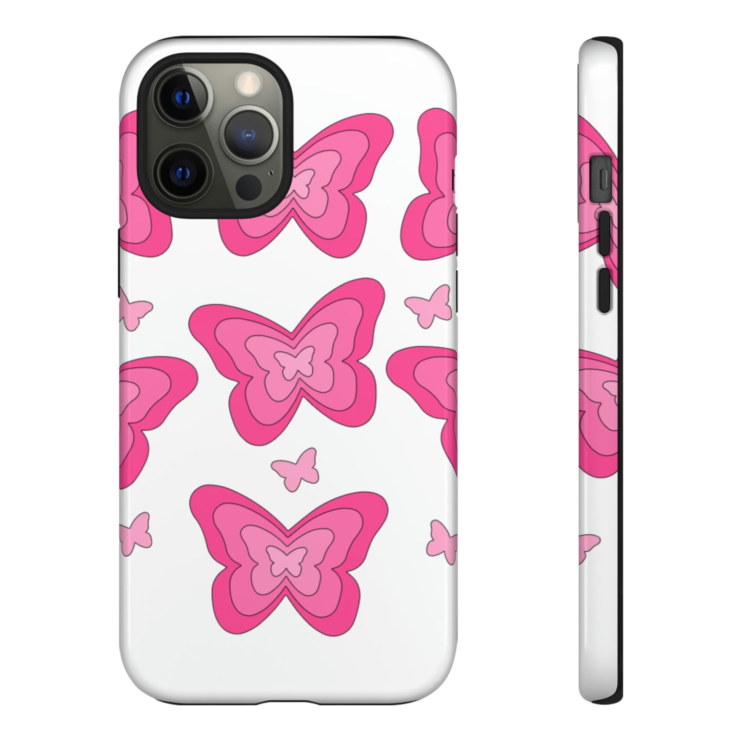 Pink Butterfly Tough Phone Cases