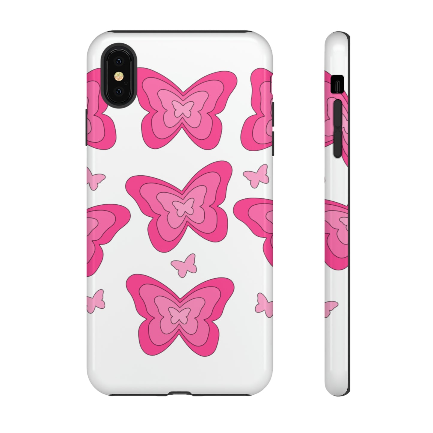 Pink Butterfly Tough Phone Cases