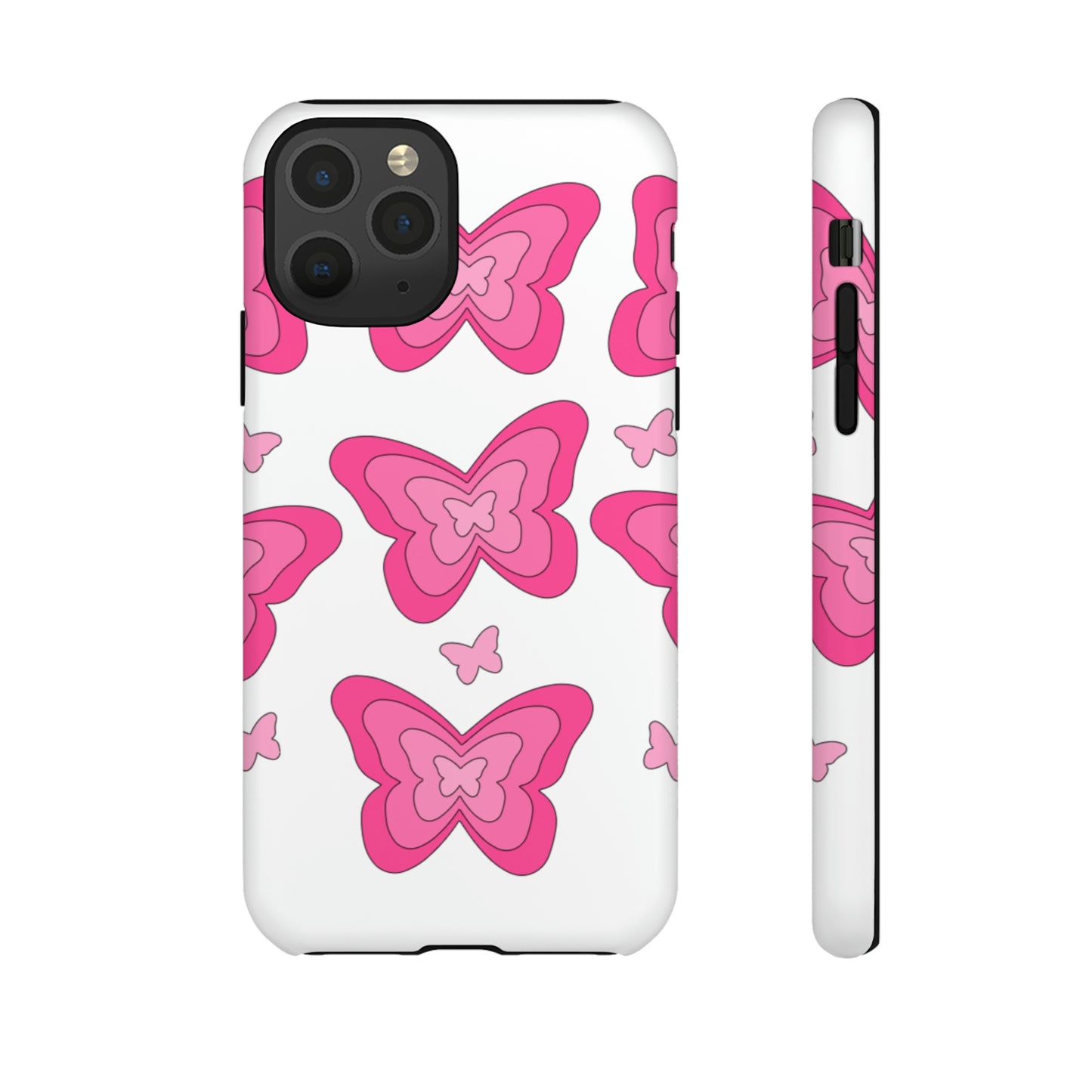 Pink Butterfly Tough Phone Cases