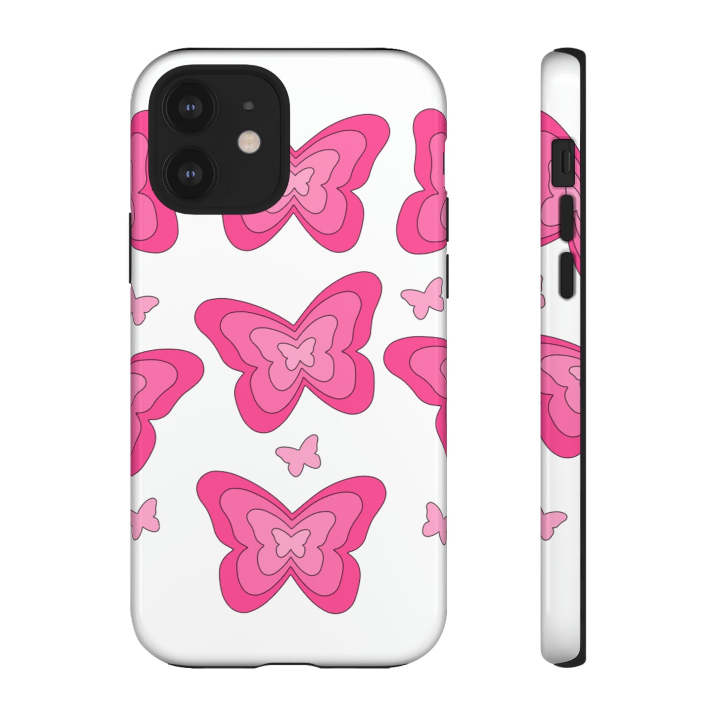 Pink Butterfly Tough Phone Cases