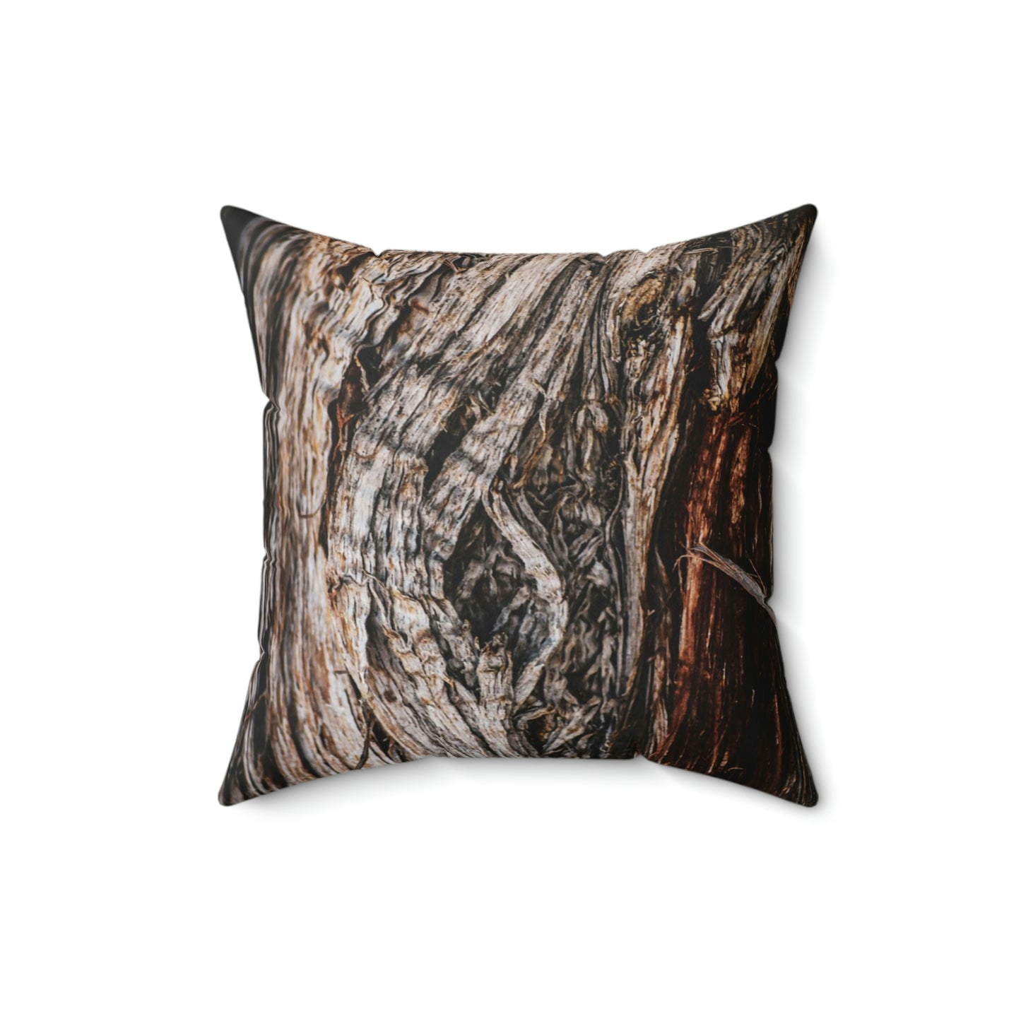 Moab Tree Bark Spun Polyester Square Pillow