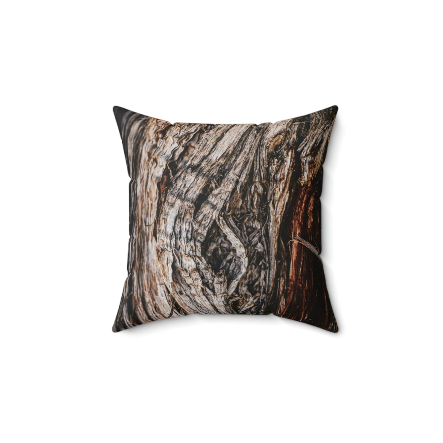 Moab Tree Bark Spun Polyester Square Pillow